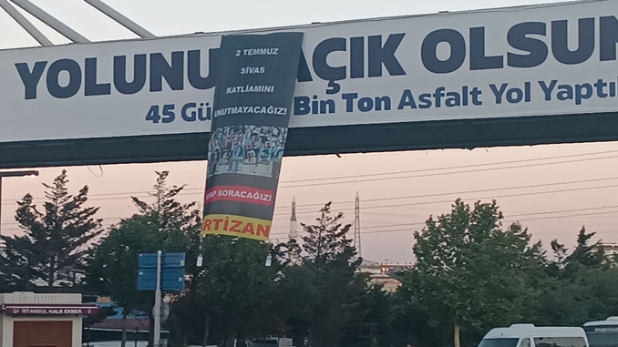 Partizan Sivas Katliamı Pankart